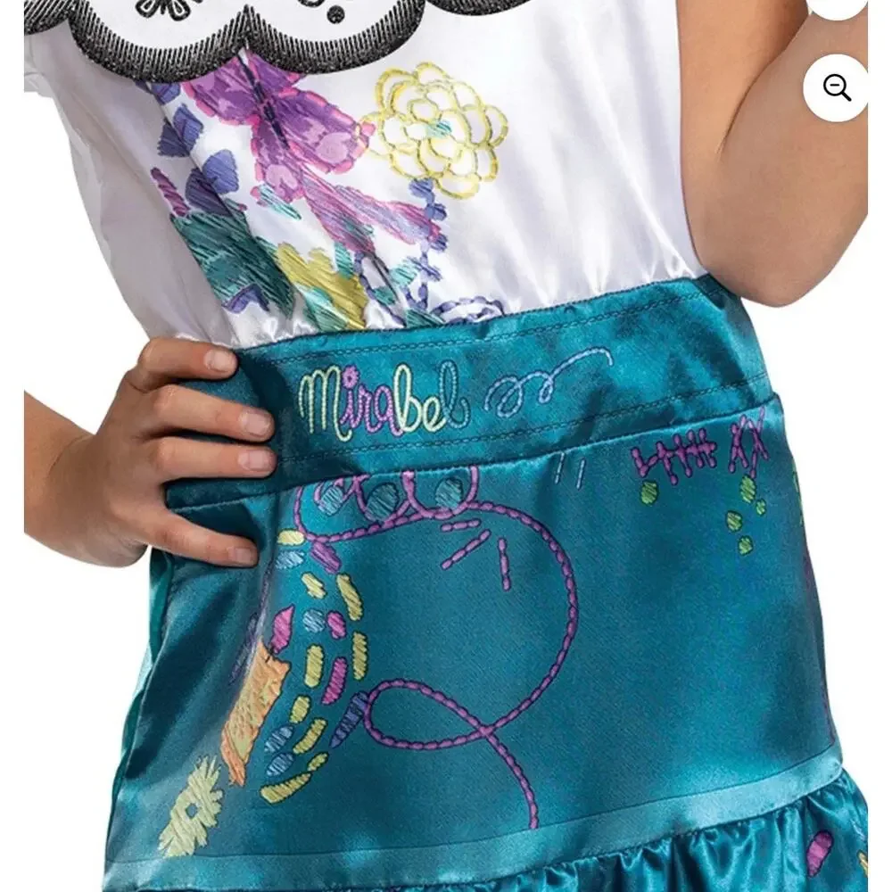 DISNEY Encanto Mirabel Girls Dress Up Costume Size 7 8 Medium